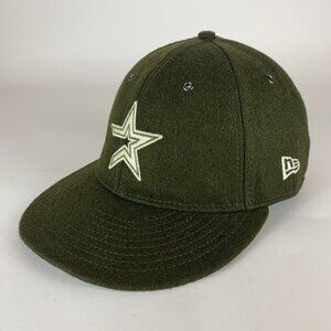 Houton Astros MLB Green New Era 59Fifty Retro Crown Fitted Hat 7 1/2 New